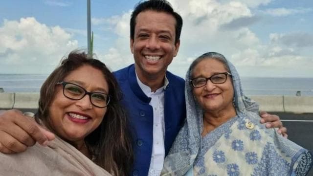 শেখ হাসিনা, মেয়ে সায়মা ওয়াজেদ পুতুল এবং ছেলে সজীব ওয়াজেদ জয়